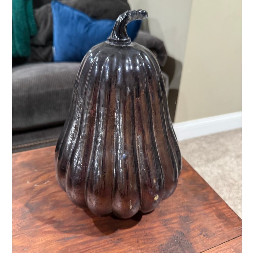 Glass Fall Halloween Gourd Black